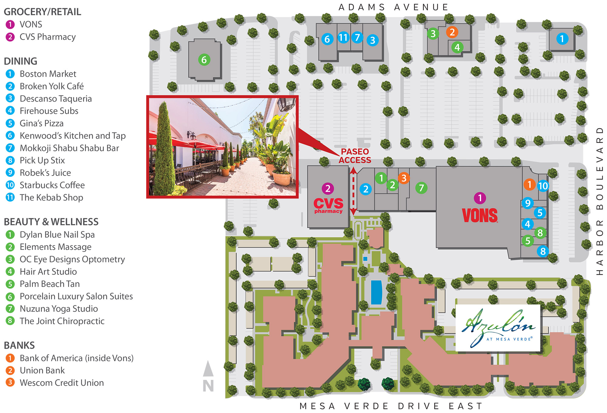 Maps of South Coast Plaza, Mall, Costa Mesa